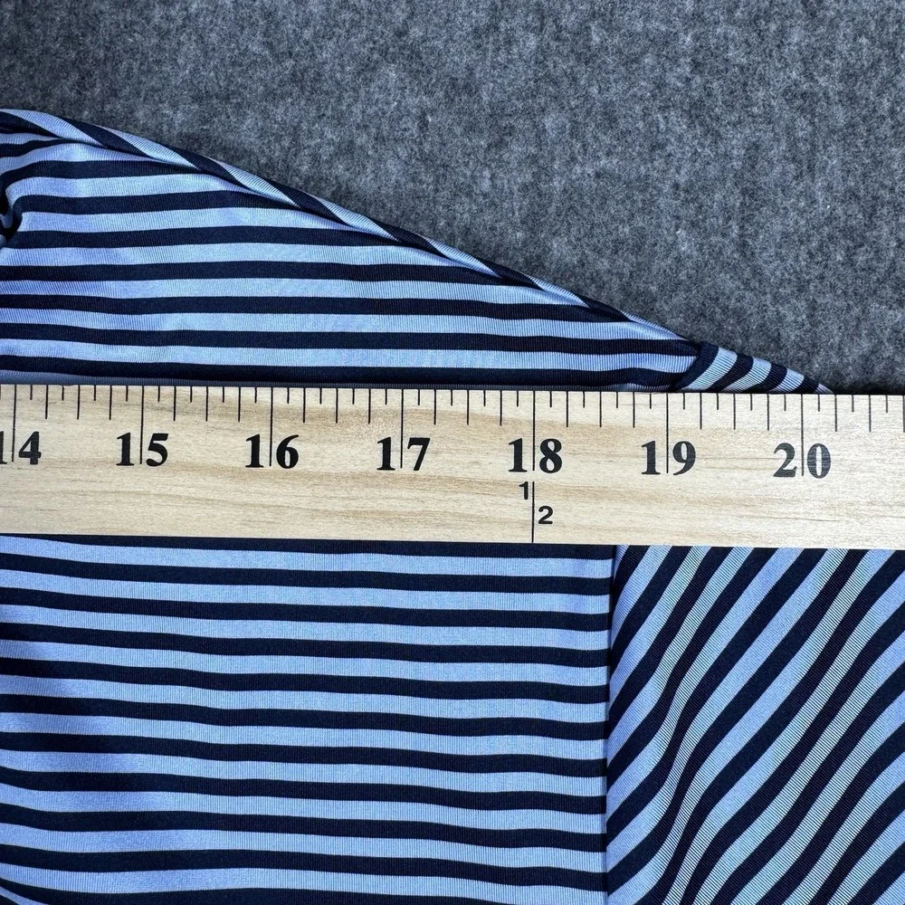 RLX Ralph Lauren Men's XL Golf Polo Shirt Blue Striped Stretch Performance